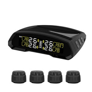 ระบบตรวจสอบแรงดันลมยางแบบไร้สายพลังงานแสงอาทิตย์พร้อมเซ็นเซอร์ภายนอก TPMS ติดตั้งง่าย - Product Image 1