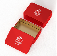 Nouvelle Arrivée Boîte à Gâteau Rectangulaire en Fer Blanc Personnalisée Délicate Pratique pour Aliments Chocolat Sucre Anniversaires Recyclable