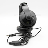 Écouteur de téléphone sur l'oreille bon marché fabriqué en usine 3.5mm avec microphone casque de bureau filaire
