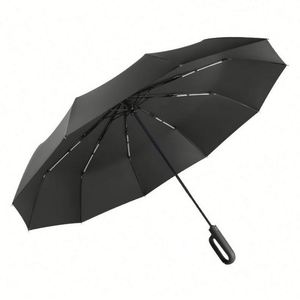 Paraguas Invertido con Mango de Mosquetón, Resistente al Viento, 46 Pulgadas, Portátil, Plegable, con Protección UV, 10 Varillas - Product Image 1