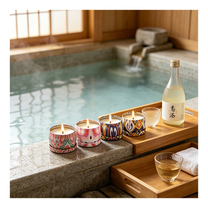 Bougies en pot célestes avec couvercle mat, pour bien-être et méditation, programme de merchandising pour boutiques, présentation mondiale - Product Image 5