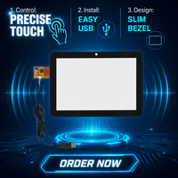 Kit de superposition d'écran tactile capacitif personnalisé de petite et grande taille pour autoradio, machine POS, kiosque TV, ordinateur portable, écran LCD