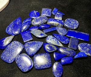 Pierres précieuses en lapis-lazuli naturel, formes mélangées, polies, en vrac, pour la fabrication de bijoux - Product Image 2