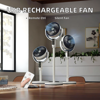 Ventilateur de circulation d'air télescopique avec affichage numérique, hauteur réglable, ventilateur sur pied silencieux, flux d'air turbo pour la maison