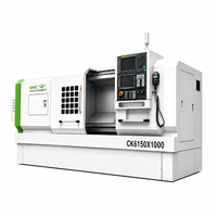 Tour CNC horizontal CK6150 à commande GSK, machine de tournage de métaux robuste à banc plat, déplacement de 300 mm sur les axes X et Z, 1000 mm max.