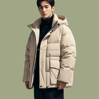 Vêtements d'hiver Parka universitaire formelle Chaude à fermeture éclair Manteaux pour hommes Motion Ski Puffer Chasse en plein air Haut de gamme Biker Keep Down Jacket
