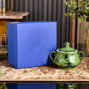 Service à thé en céramique style italien, théière, pot à lait, sucrier, vaisselle peinte à la main pour la décoration de la maison, cadeau - Product Image 1