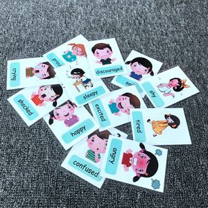 <span class=keywords><strong>Cartes</strong></span> émotionnelles Montessori pour enfants, apprentissage des couleurs, des formes, des nombres, de la reconnaissance des mots, éducation précoce, <span class=keywords><strong>cartes</strong></span> flash, taille personnalisée, sur mesure - Product Image 3