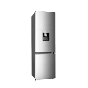 Refrigerador de doble puerta con congelador inferior, portátil, de acero inoxidable, sin escarcha, con compresor, 220V - Product Image 1