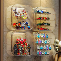 Présentoir mural sans perçage, support en acrylique transparent pour Lego Sets Toy Models Blind Boxes avec crochet adhésif