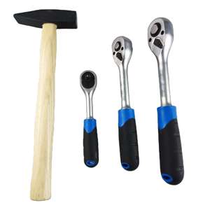 Ensemble d'outils de réparation automobile de 142 pièces dans une boîte en métal robuste à un seul tiroir, jeu de clés à cliquet à couple élevé BM-73, outil multifonction S - Product Image 6
