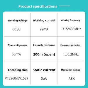 Télécommande sans fil KONST ZY83 à <span class=keywords><strong>6</strong></span> boutons avec écran LED LCD et tube numérique personnalisé pour équipement d'éclairage domestique, ventilateur et fauteuil <span class=keywords><strong>de</strong></span> massage 433 MHz - Product Image 6