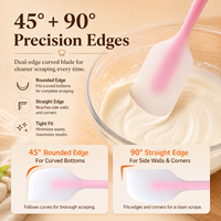 Grattoir à bol et grattoir à crème professionnels YMS avec spatule de pâtisserie Maryse pour outils de cuisine en silicone