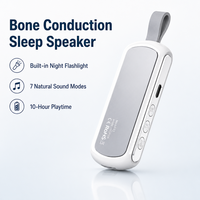 Haut-parleur de sommeil à conduction osseuse sous oreiller, mini, ultra-fin, sans fil, Bluetooth, bruit blanc, lampe torche, minuterie, Type-C, OEM ODM