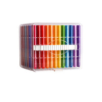 Marqueur acrylique à pointe souple à grand volume d'encre, boîte de rangement de couleurs, école primaire, dessin artistique, stylo de couleur lavable pour enfants