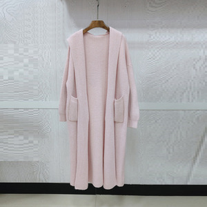 <span class=keywords><strong>Cardigan</strong></span> <span class=keywords><strong>di</strong></span> fascia alta in maglia lunga con cappuccio in <span class=keywords><strong>cotone</strong></span> 100% per le donne autunno inverno cappotto Casual morbido maglione capispalla - Product Image 2