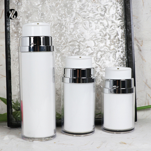 Bouteille en plastique vide sans air AS capacité de 30ml 50ml 100ml sérum de soin de la peau crème cosmétique différente impression personnalisée - Product Image 4