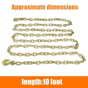 3/8 אינץ x 10 רגל קלסר תובלה כבדה עם ווים למשאיות - Product Image 3