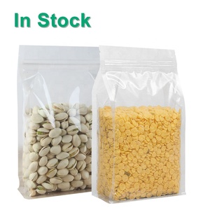 Rõ Ràng Trong Suốt Phẳng Khối Hộp Dưới Cùng Nhựa Poly Resealable Ziplock Bao Bì Thực Phẩm Túi - Product Image 1
