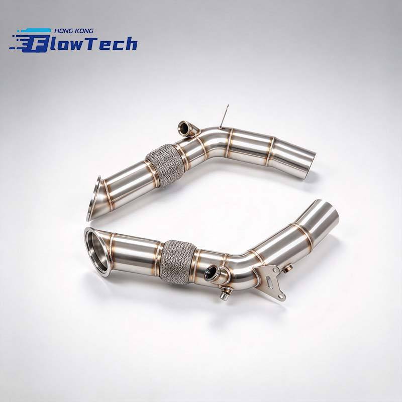 FlowTech T304 Stainless Steel High Performance Downpipe with Brushed ...
