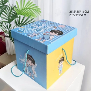 도매 만화 골판지 상자 포장 사랑스러운 아기 어린이 생일 샤워 선물 포장 - Product Image 3