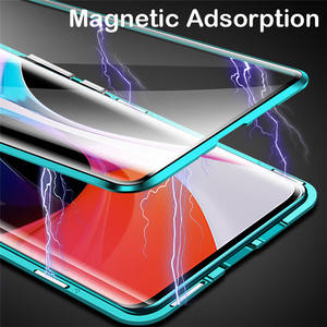Doppia Faccia di Vetro 360 Pieno Della Copertura Magnetica di Protezione In Metallo Accessori Cassa Del Telefono Mobile Per Xiaomi <span class=keywords><strong>Redmi</strong></span> Nota <span class=keywords><strong>9</strong></span> Pro Max - Product Image 4