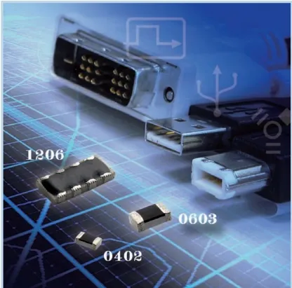 Esd Suppressors/Tvs Diodes 0.25pfa 14V 0402 AEC-Q200 PESD0402-140 / 40V Klem Ipp / Surface Mount