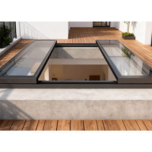 Finestra Scorrevole Moderna per <span class=keywords><strong>Tetto</strong></span> <span class=keywords><strong>Piatto</strong></span> con Apertura Automatica e Telecomando, <span class=keywords><strong>Lucernario</strong></span> Elettrico in Alluminio e Vetro di Grandi Dimensioni per Villa - Product Image 1