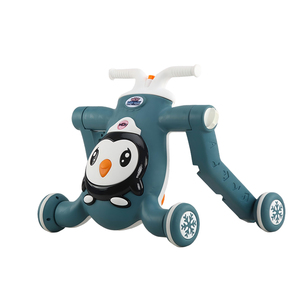 Trotteur évolutif 4-en-1 pour bébés avec musique et lumières, poussette trotteuse pour tout-petits, trotteur d'apprentissage assis-debout, trottinette pour enfants - Product Image 1