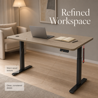 Table de bureau électrique silencieuse AOR pour la maison, bureau debout, bureau d'apprentissage, design moderne, plateau en bois, couleur personnalisable, facile à assembler