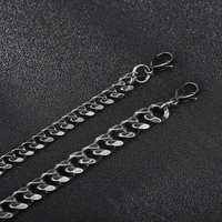 Bracelet gourmette cubaine en acier inoxydable martelé, oxydé, finition bronze vieilli, fermoir mousqueton, bijoux pour hommes, vente en gros, personnalisable OEM