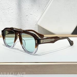 T-HE DINO 53-20 Lunettes de soleil de haute qualité pour hommes et femmes, lunettes de soleil de créateur, style punk classique, luxe, acétate, titane, UV400, avec boîte - Product Image 1