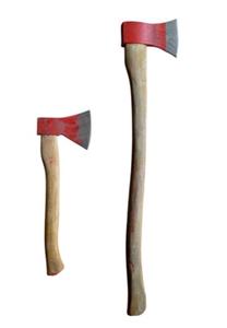 Hache à main de pompier avec tête de hache en acier au carbone tranchant à fendre le bois de chauffage manche en bois - Product Image 2