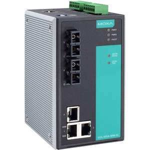 Commutateur Ethernet industriel géré Moxa EDS-505A-MM-SC à 5 ports, montage sur rail DIN - Product Image 1