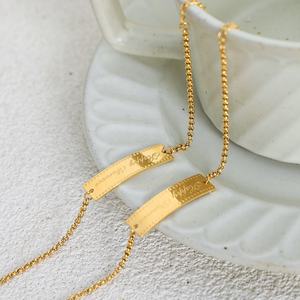 <span class=keywords><strong>Pulsera</strong></span> de Diseño Cuadrado de Acero Inoxidable, Elegante y Lujosa, con Letras en Inglés, Joyería de Alta Gama y Romántica - Product Image 2