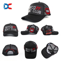 Gorras Trucker al por mayor de fábrica, gorras de béisbol con parche personalizado, gorras de malla de 5 paneles con parche bordado personalizado para adultos