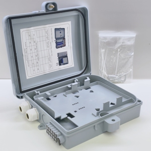 12-Port IP65 Fiber Distribution <b>Box</b> | 8-Way PLC Cassette Splitter, PC+ABS Outdoor Enclosure for FTTH Wall/Pole Mount - Product Image 3