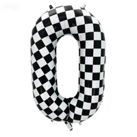 Nouveau style, version américaine, ballon géant à carreaux noir et blanc de 40 pouces, ballon de décoration pour fête d'anniversaire et photos