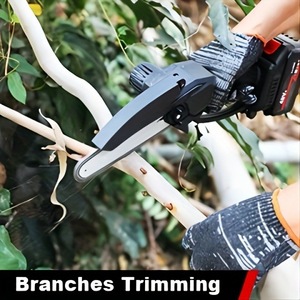 Tronçonneuse sans fil 21V, batterie lithium rechargeable, tronçonneuse électrique sans balais, tronçonneuse à main, jardinage extérieur, travail du bois, élagage - Product Image 4