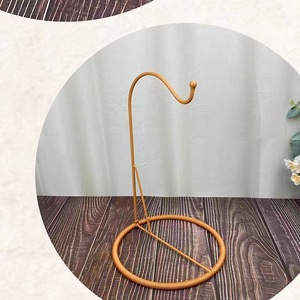 Support de panier <span class=keywords><strong>suspendu</strong></span> en rotin tressé PC, style sphérique, multifonctionnel, panier décoratif pour fruits, bonbons, bibelots, bureau, table, maison - Product Image 2
