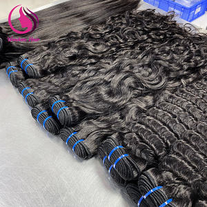 Fasci di capelli vergini cambogiane non trasformati <span class=keywords><strong>100</strong></span> capelli umani grezzi cambogiani venditori all'ingrosso di capelli allineati con cuticole - Product Image 1