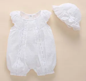 गर्मियों में बच्चे rompers लघु आस्तीन नवजात लड़की कपास लघु ठोस नई नवजात बच्चे को कपड़े उपहार सेट बच्चे को कपड़े 0 3 6 महीने