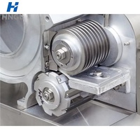 Compacte roestvrijstalen 3D-snijmachine, automatische snijmachine voor bevroren vlees, groenten en fruit, 710 x 640 x 990 mm