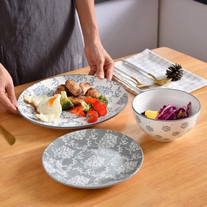 Service de <span class=keywords><strong>vaisselle</strong></span> en porcelaine, 18 pièces, avec impression de Pad, Service de <span class=keywords><strong>vaisselle</strong></span> pour 4 ou 6, 12 pièces - Product Image 2