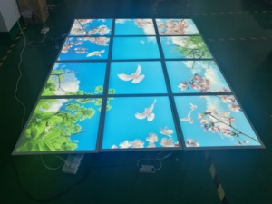 <span class=keywords><strong>Plafonnier</strong></span> <span class=keywords><strong>LED</strong></span> intelligent à intensité variable <span class=keywords><strong>avec</strong></span> cadre lumineux, ciel bleu et nuages, télécommande, application de contrôle, panneau lumineux artificiel pour la maison et le bureau - Product Image 4