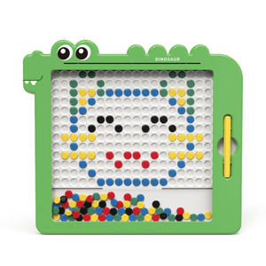 Rompecabezas Mágico Educativo con Forma de Dinosaurio, Juguete de Tablero de Dibujo Magnético con Cuentas para Niños - Product Image 2