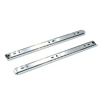 Glissières de tiroir en acier laminé à froid silencieuses à roulement à billes en deux sections de 27 mm de large pour clavier de bureau d'ordinateur, section épaissie