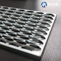 Plaque de sécurité perforée à empreintes de poisson, antidérapante, à verrouillage rapide, pour plateforme de turbine éolienne, gain de temps