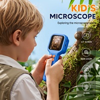 Inskam 392 Handheld Mini Digital Microscope Toy 500x for Kids Educational Plastic 2.4-inch Screen Easy to Use