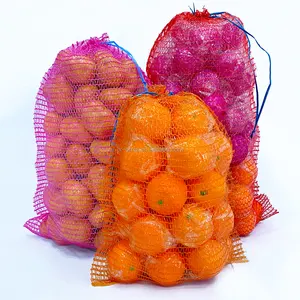 Sacs d'emballage de pommes de terre à oignon rouge personnalisés, sac en maille raschon tricoté en rouleau 54x78cm 30kg